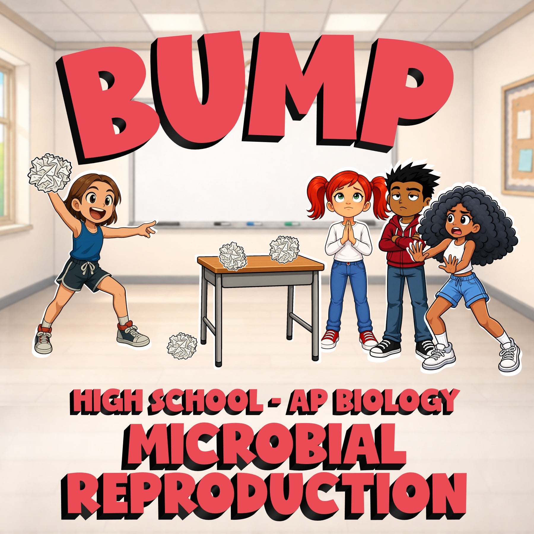 Microbial Reproduction BUMP Science Game - No Prep AP Biology Review Activity