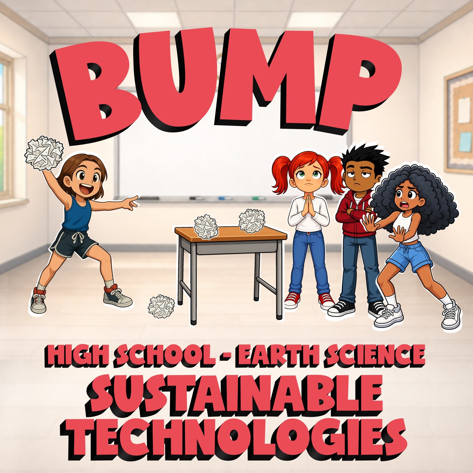 Sustainable Technologies BUMP Game - No Prep Earth Science Review Activity