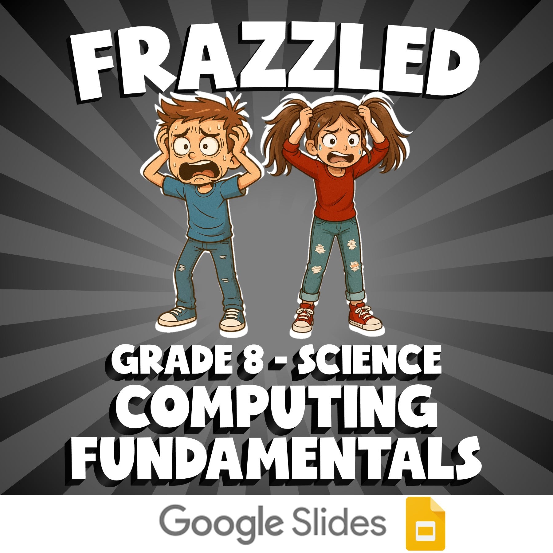 Computing Fundamentals FRAZZLED Science Game - No Prep Grade 8 Review Activity