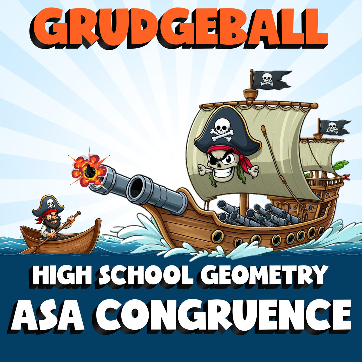 ASA Congruence GRUDGEBALL Math Game - No Prep Geometry Review Activity