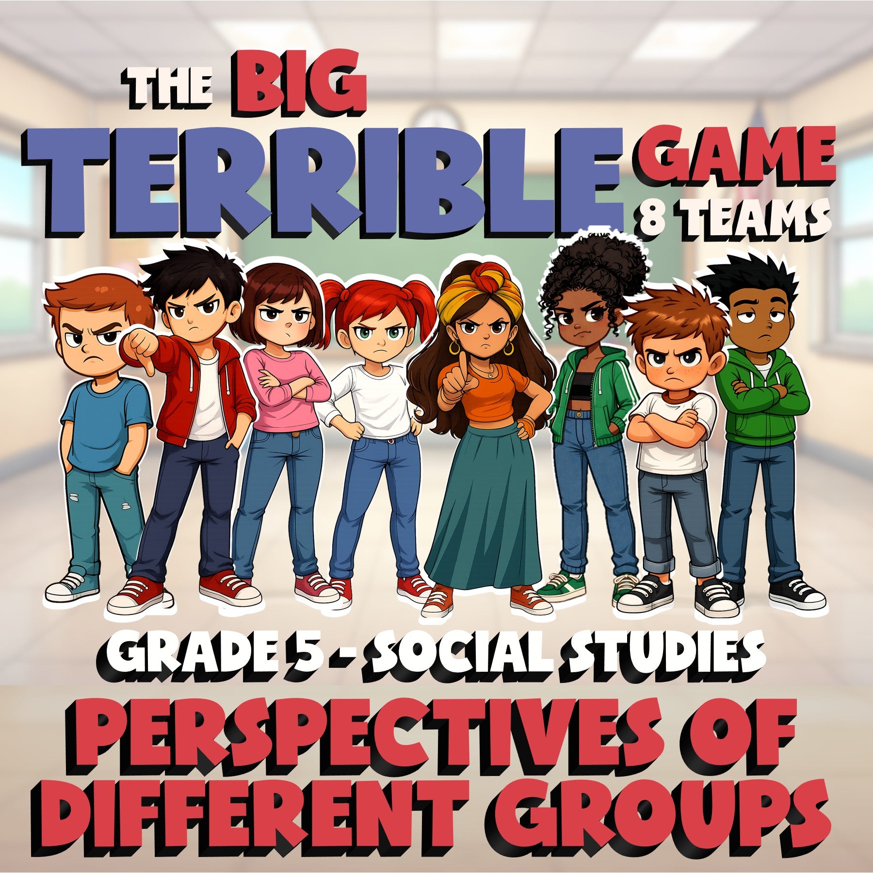 Perspectives of Different Groups BIG TERRIBLE GAME - Grade 5 Socials Review