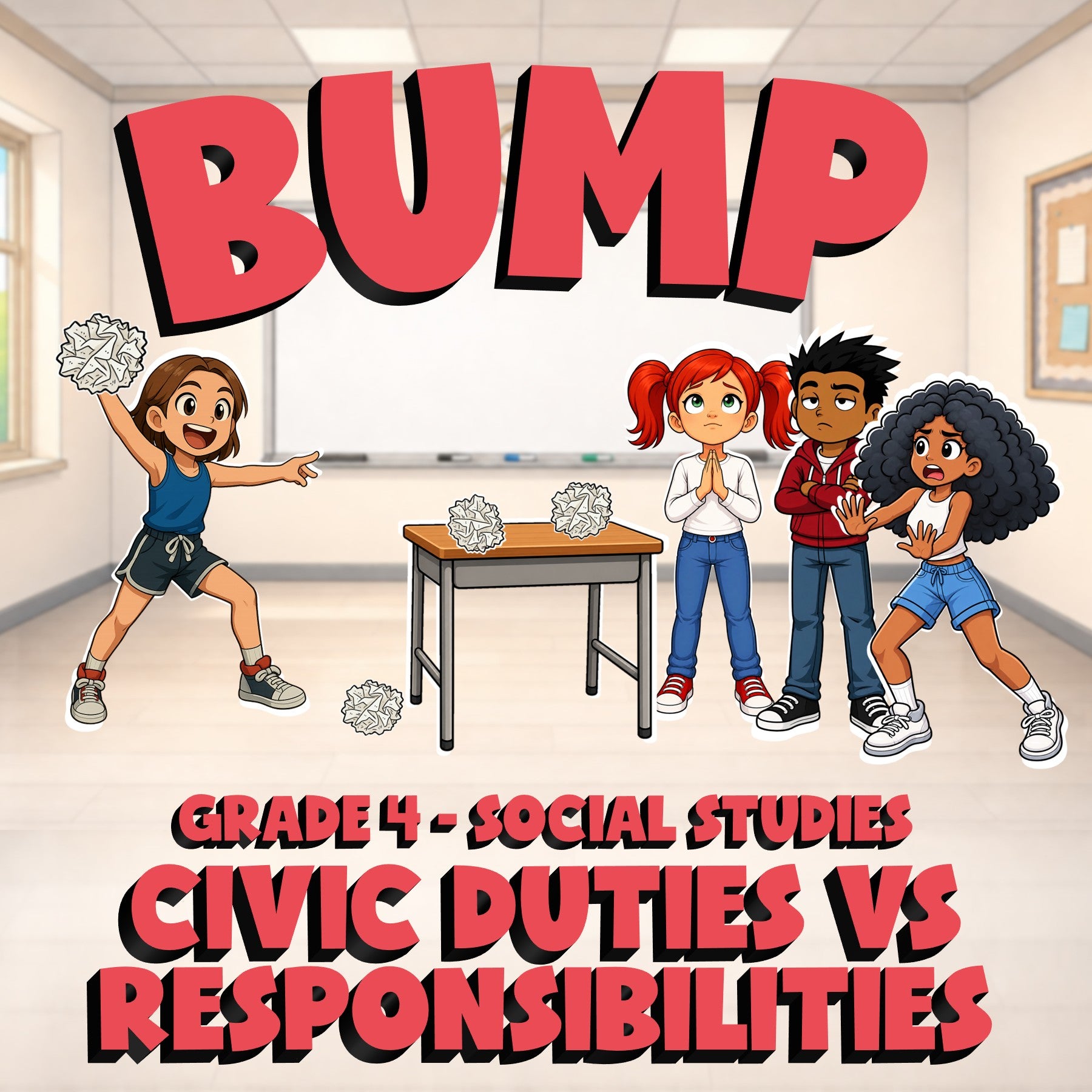 Civic Duties vs Responsibilities BUMP Socials Game - No Prep Grade 4 Review