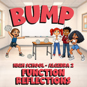 Function Reflections BUMP Math Game - No Prep Algebra 2 Review Activity