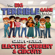 Electric Current & Circuits BIG TERRIBLE GAME - No Prep Grade 8 Science Review