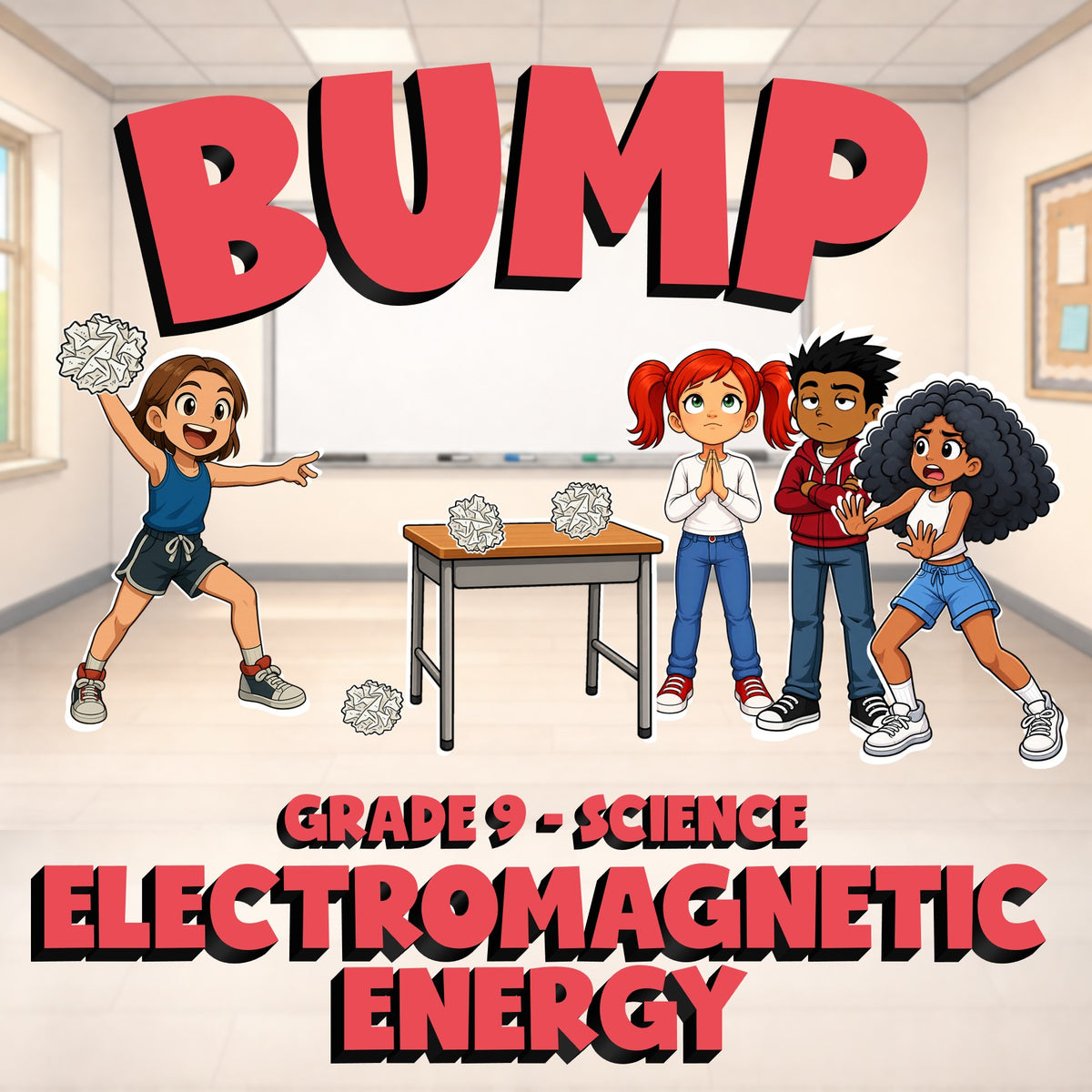 Electromagnetic Energy BUMP Science Game - No Prep Grade 9 Review Activity