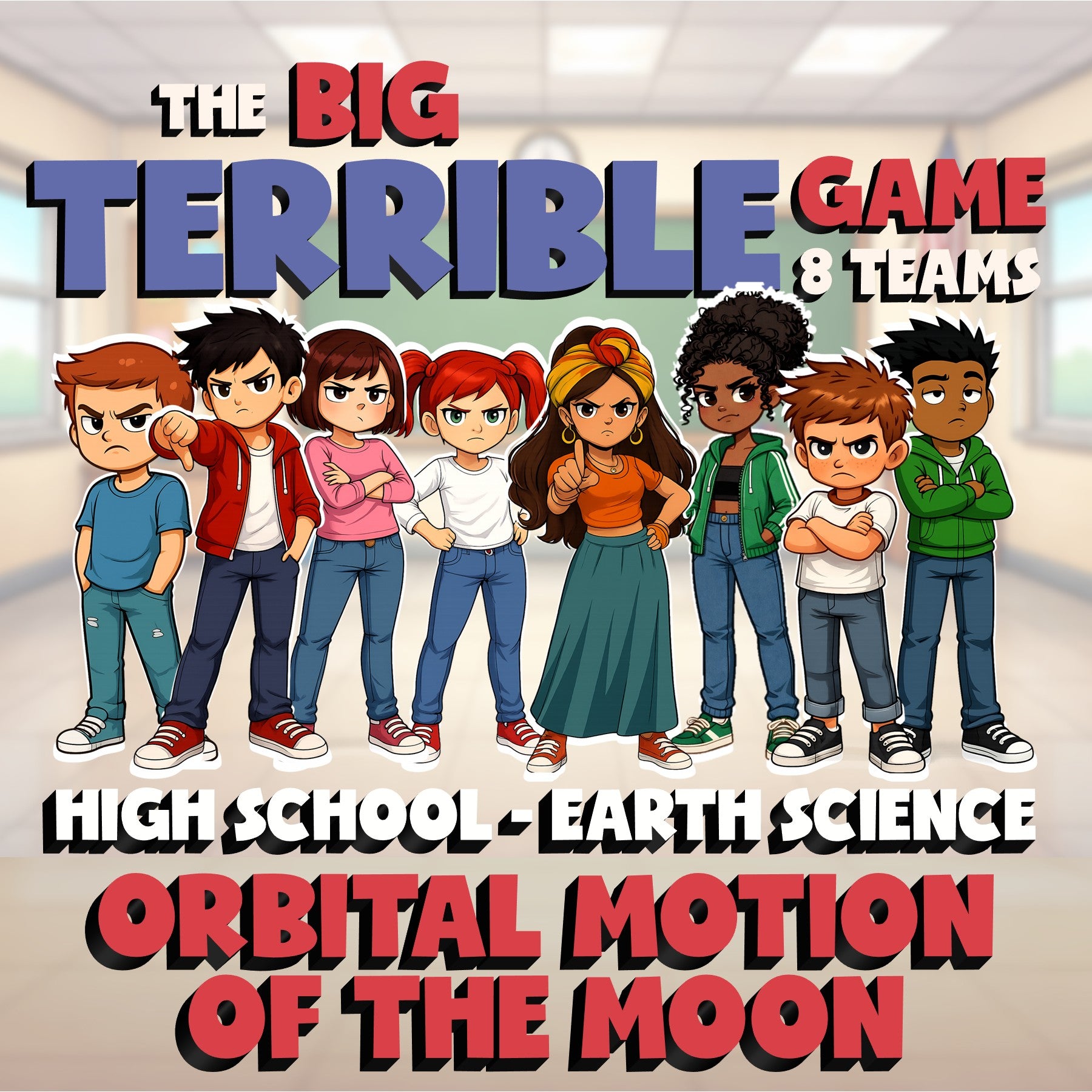 Orbital Motion of the Moon BIG TERRIBLE GAME - No Prep Earth Science Review