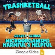Microorganisms Harmful & Helpful TRASHKETBALL Science Game - No Prep Grade 5