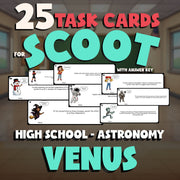 Venus SCOOT TASK CARDS Science Game - No Prep Astronomy Review Activity