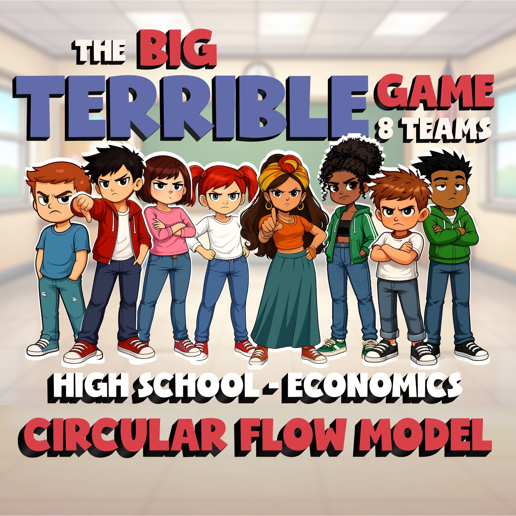 Circular Flow Model BIG TERRIBLE GAME - No Prep Economics Review Activity