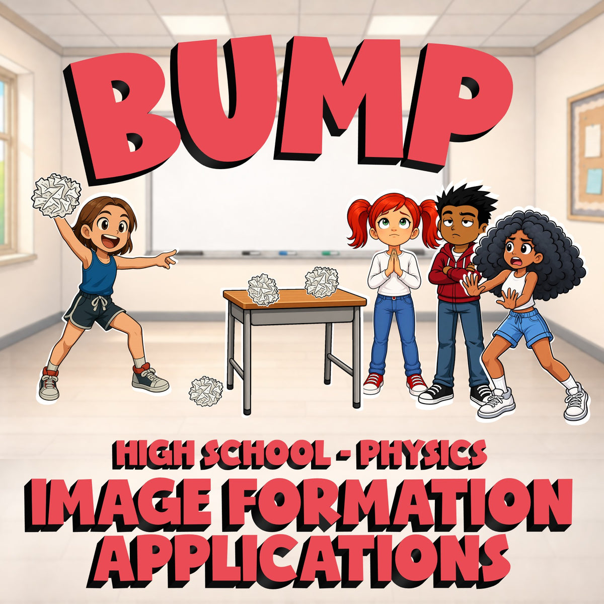 Image Formation Applications BUMP Science Game - No Prep Physics Review Activity