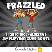 Simplifying Cube Roots FRAZZLED Math Game - No Prep Algebra 1 Review Activity