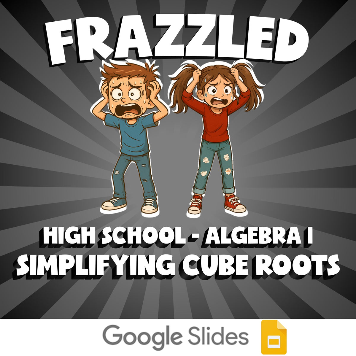 Simplifying Cube Roots FRAZZLED Math Game - No Prep Algebra 1 Review Activity