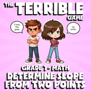 Determine Slope from Two Points THE TERRIBLE GAME - No Prep Grade 7 Math Review
