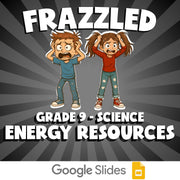 Energy Resources FRAZZLED Science Game - No Prep Grade 9 Review Activity