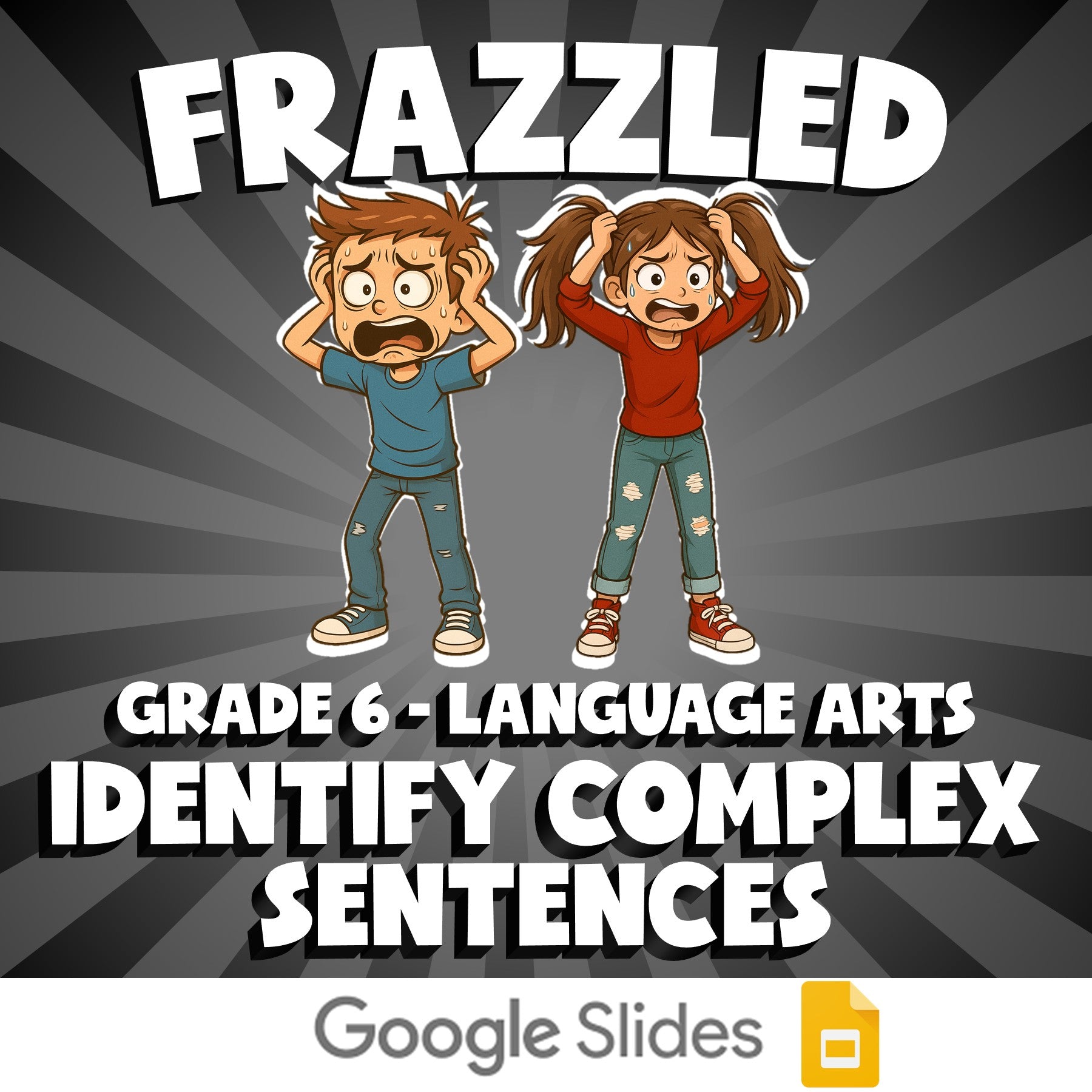 Identify Complex Sentences FRAZZLED ELA Game - No Prep Grade 6 Review Activity