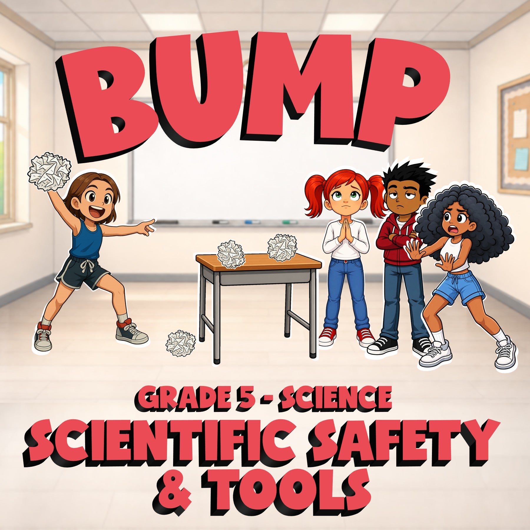 Scientific Safety & Tools BUMP Science Game - No Prep Grade 5 Review Activity