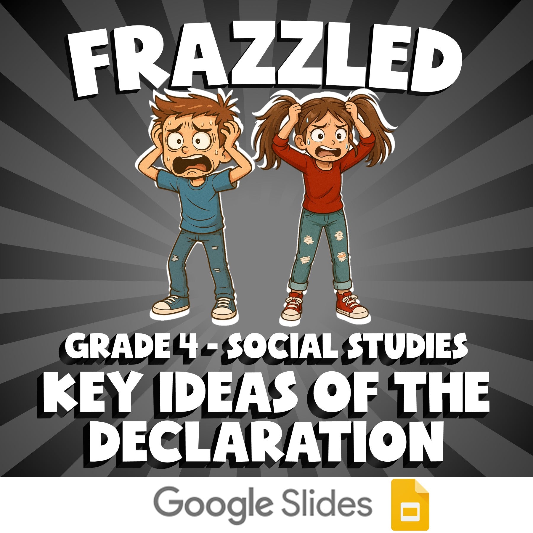 Key Ideas of the Declaration FRAZZLED Socials Game - No Prep Grade 4 Review