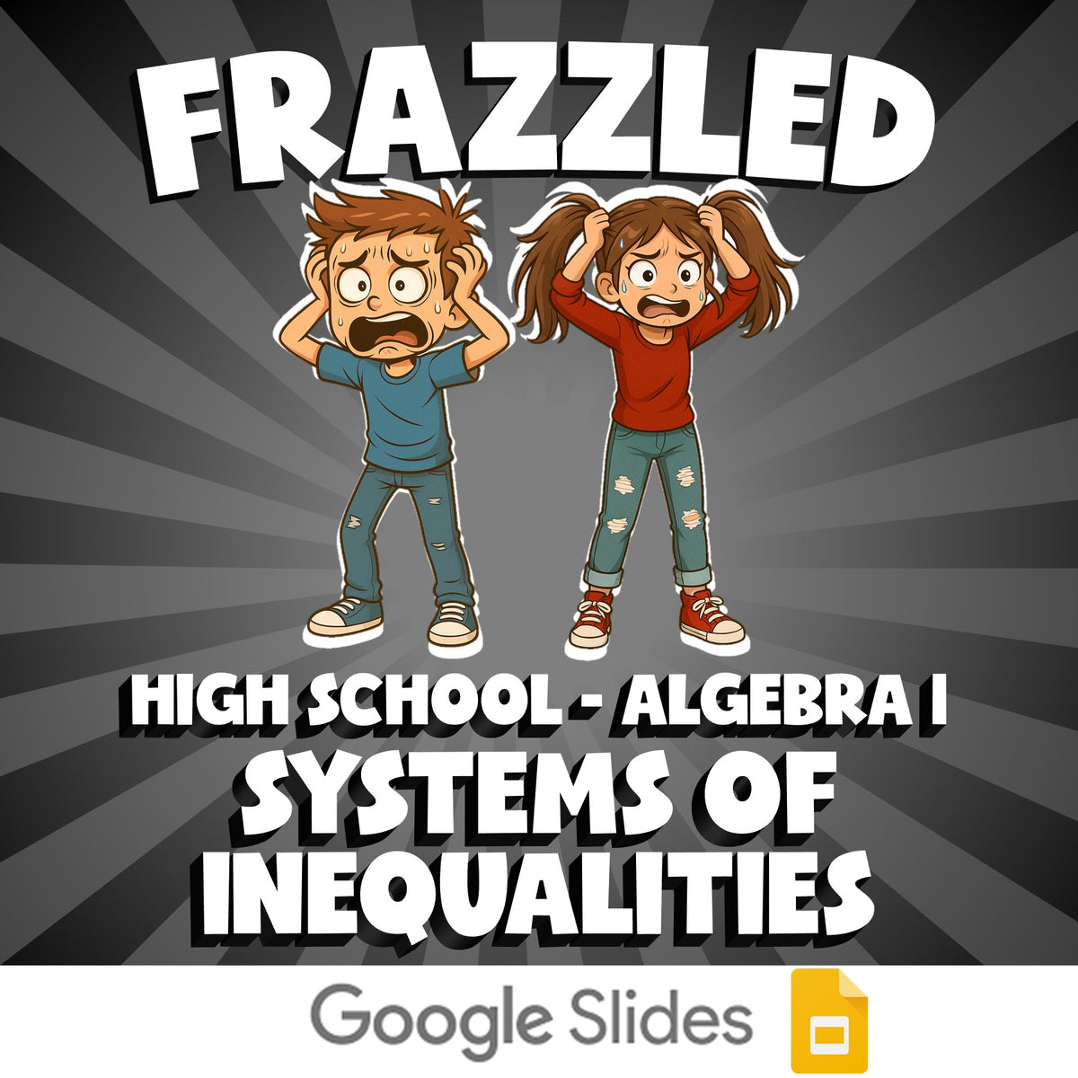 Systems of Inequalities FRAZZLED Math Game - No Prep Algebra 1 Review Activity
