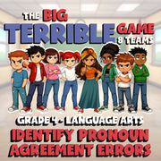 Identify Pronoun Agreement Errors BIG TERRIBLE GAME - No Prep Grade 4 ELA Review