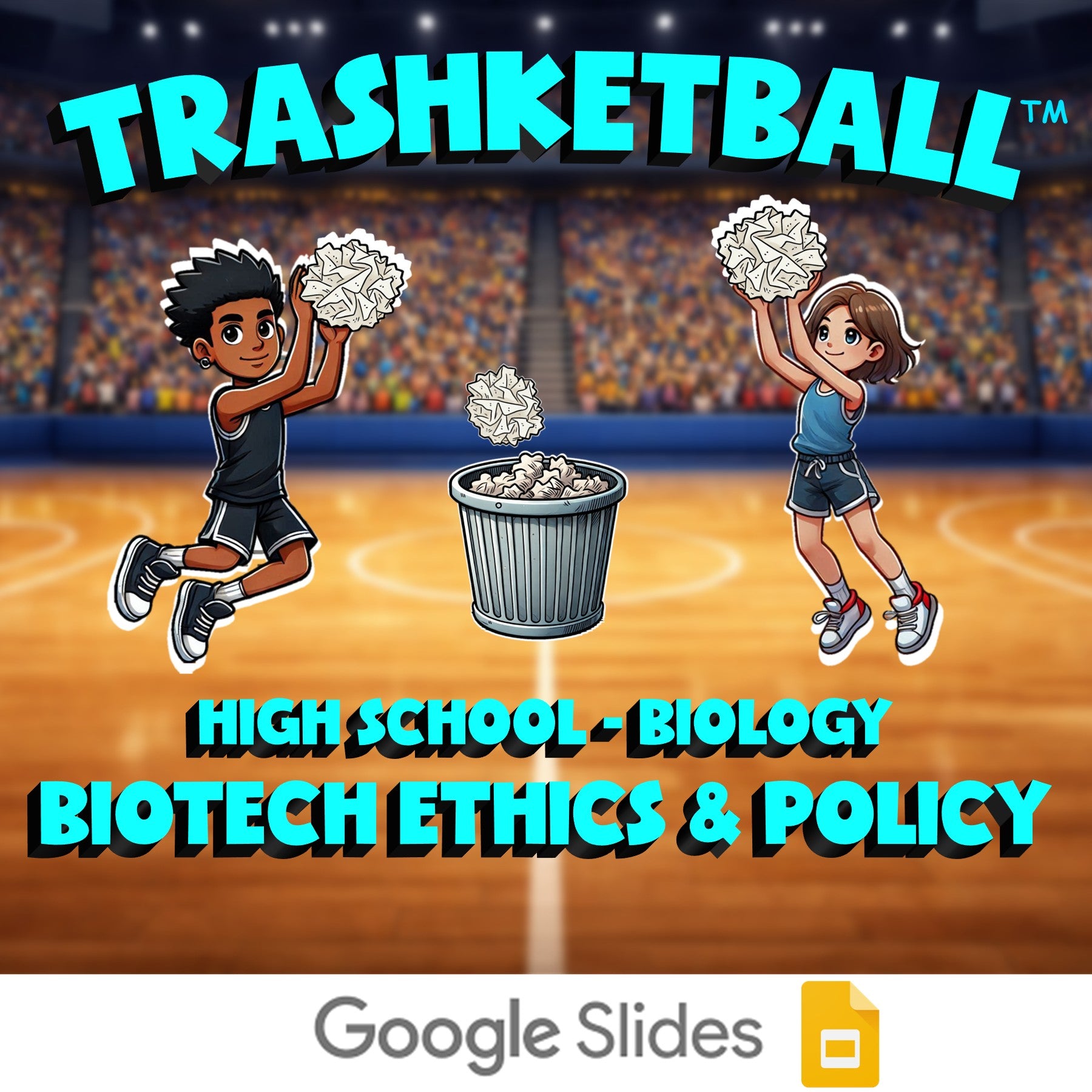 Biotech Ethics & Policy TRASHKETBALL Science Game - No Prep Biology Review