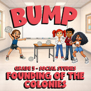Founding of the Colonies BUMP Socials Game - No Prep Grade 5 Review Activity