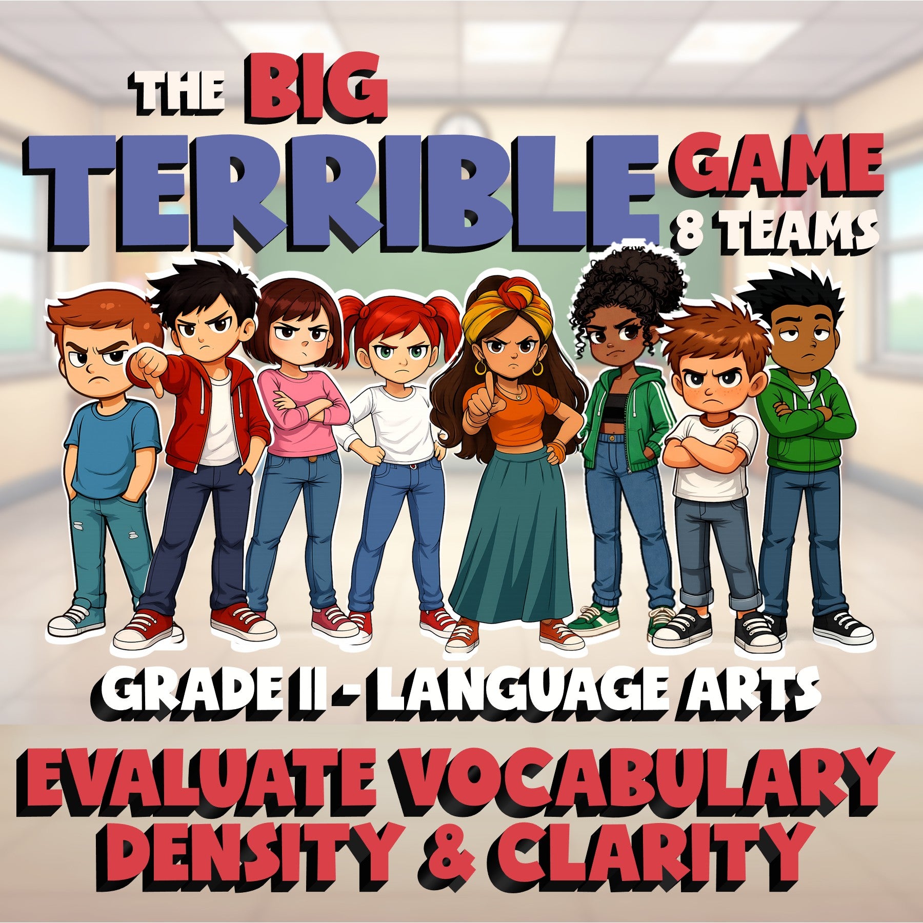 Evaluate Vocabulary Density & Clarity BIG TERRIBLE GAME - Grade 11 ELA Review