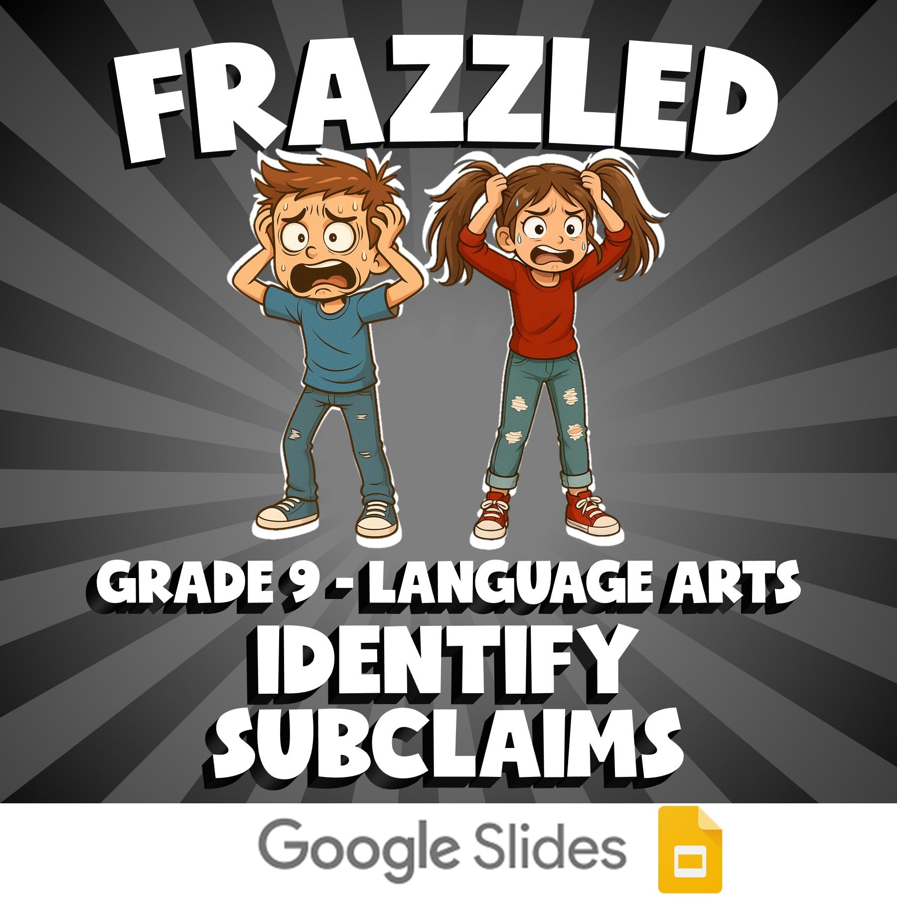 Identify Subclaims FRAZZLED ELA Game - No Prep Grade 9 Review Activity