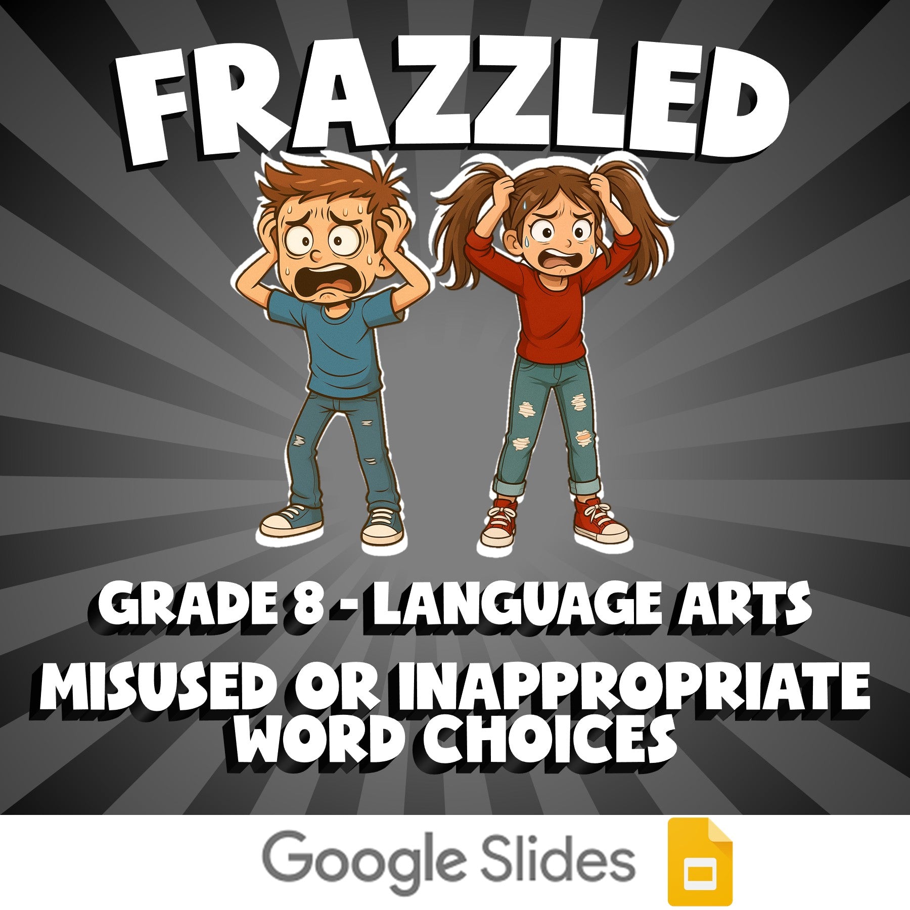 Misused or Inappropriate Word Choices FRAZZLED ELA Game - No Prep Grade 8 Review