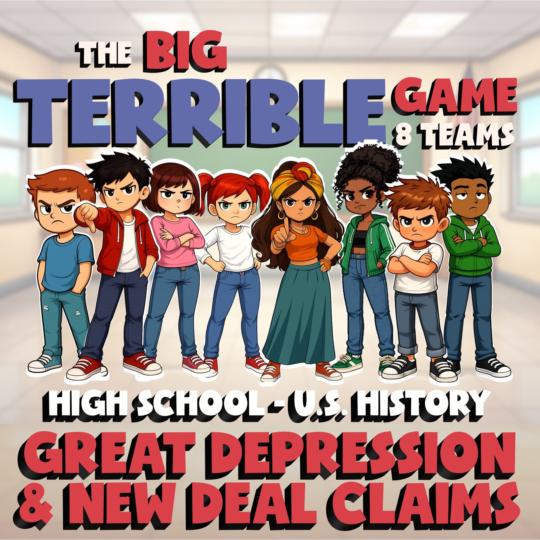 Great Depression & New Deal Claims BIG TERRIBLE GAME - U.S. History Review