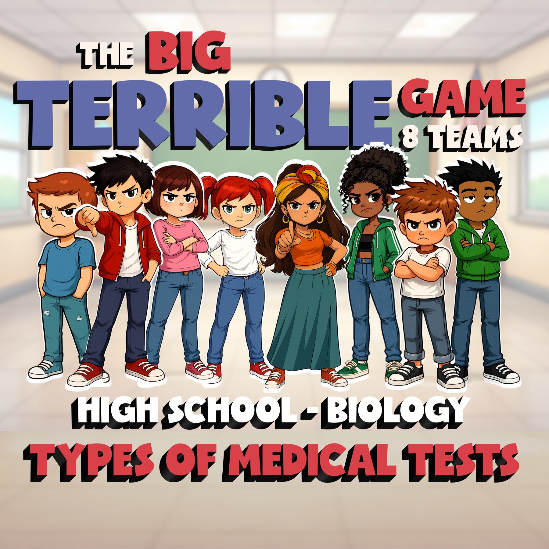 Types of Medical Tests BIG TERRIBLE GAME - No Prep Biology Science Review