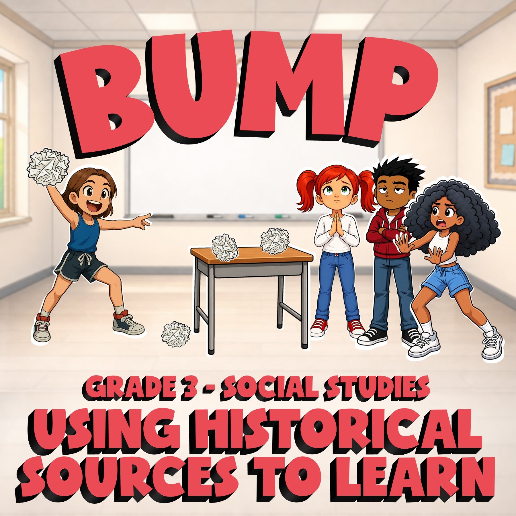 Using Historical Sources to Learn BUMP Socials Game - No Prep Grade 3 Review