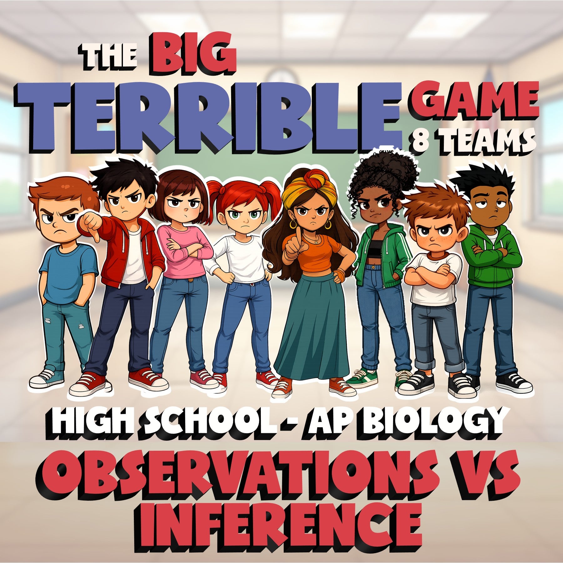 Observations vs Inference BIG TERRIBLE GAME - No Prep AP Biology Science Review
