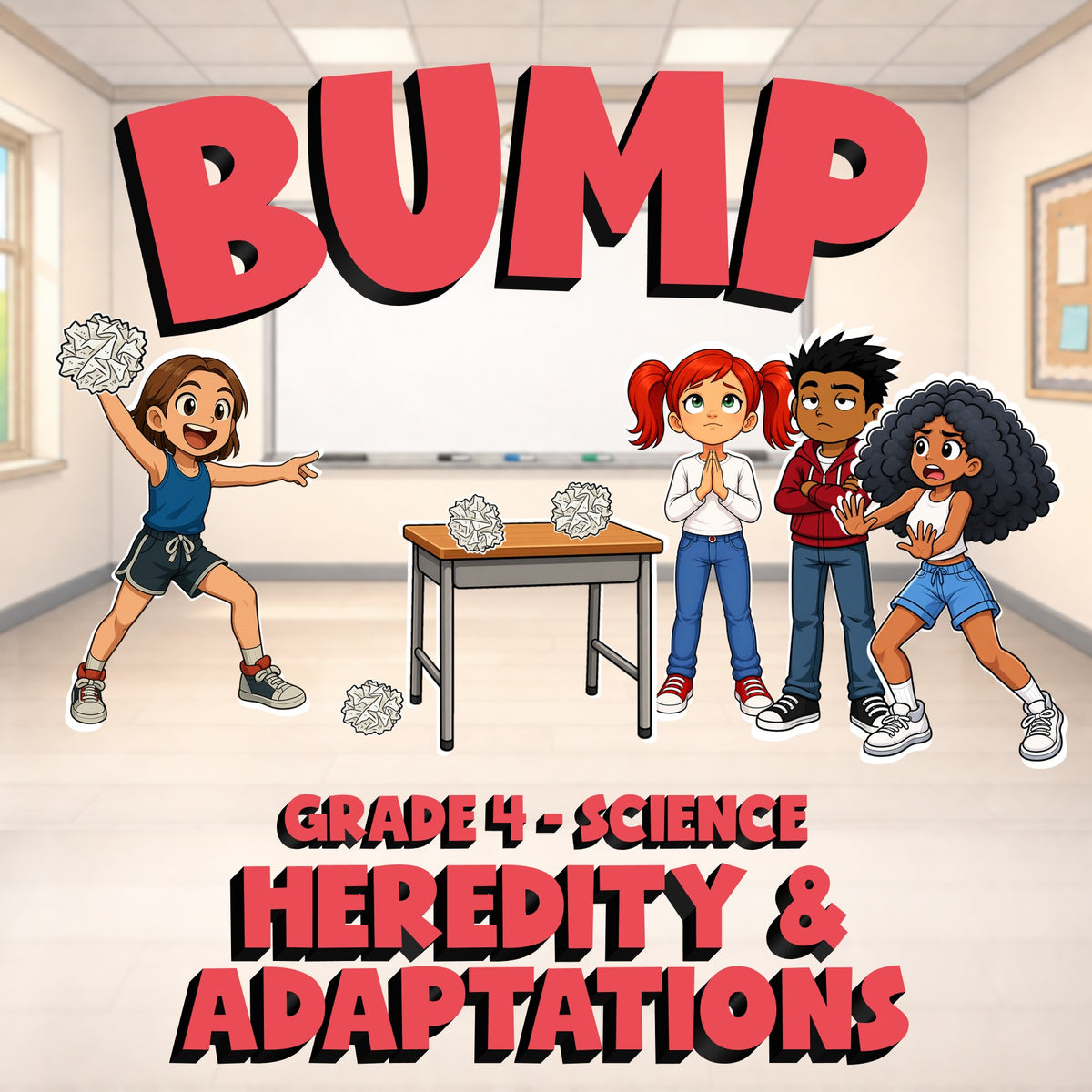 Heredity & Adaptations BUMP Science Game - No Prep Grade 4 Review Activity