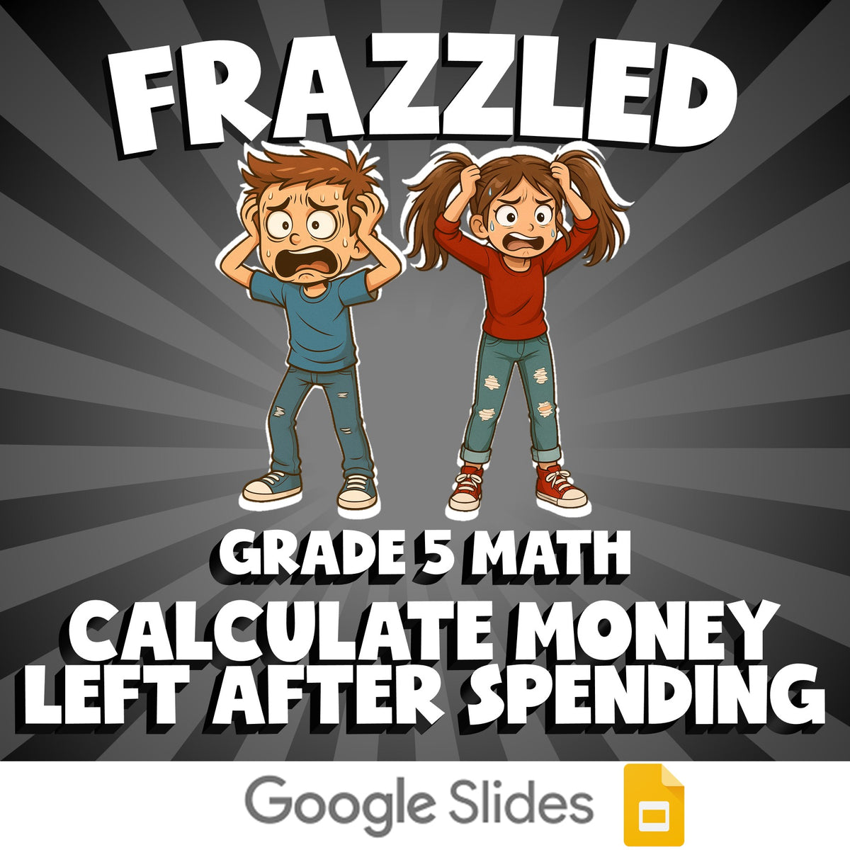 Calculate Money Left After Spending FRAZZLED Math Game - No Prep Grade 5 Review