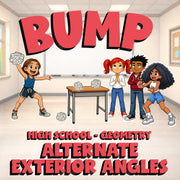Alternate Exterior Angles BUMP Math Game - No Prep Geometry Review Activity