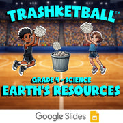 Earth’s Resources TRASHKETBALL Science Game - No Prep Grade 4 Review Activity