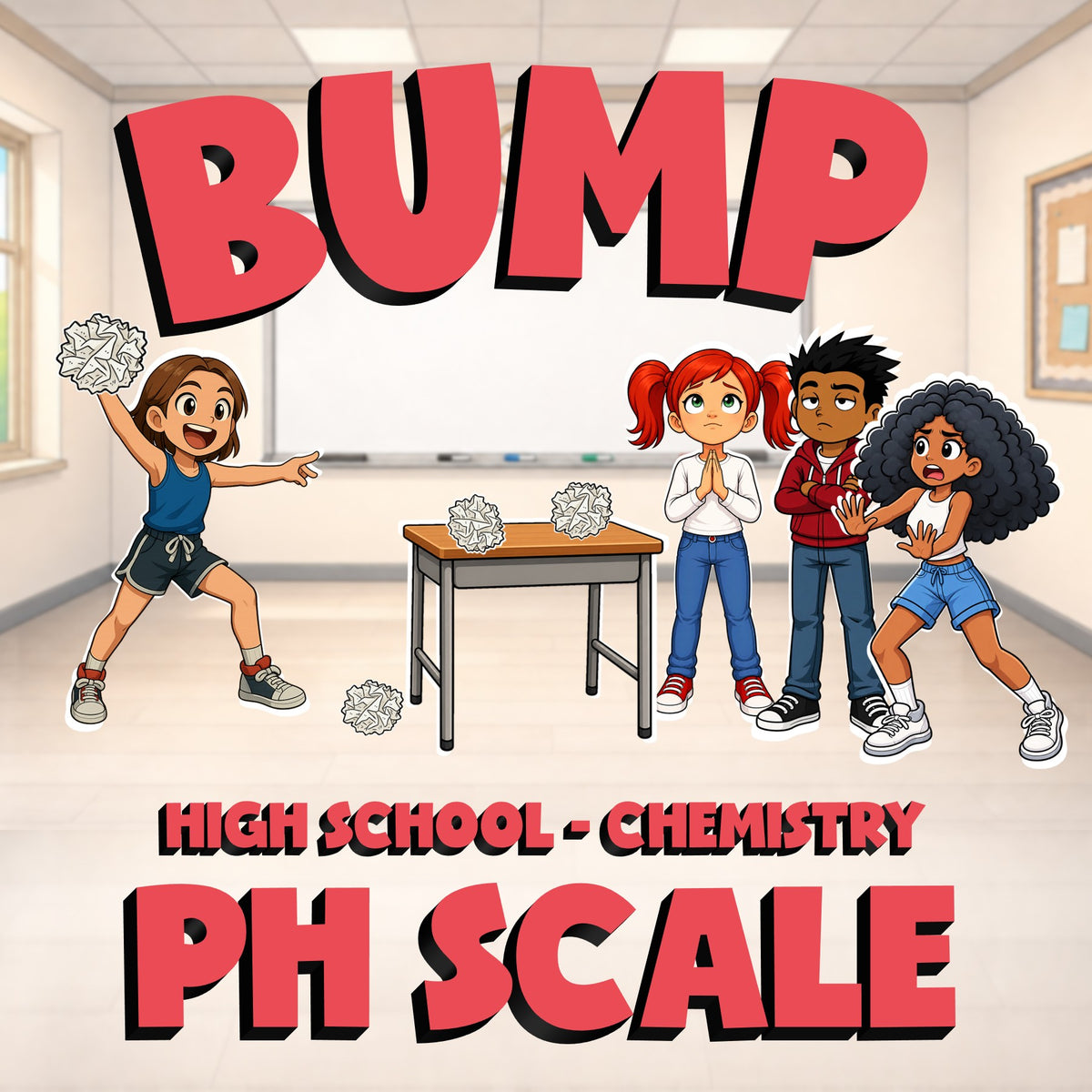 pH Scale BUMP Science Game - No Prep Chemistry Review Activity