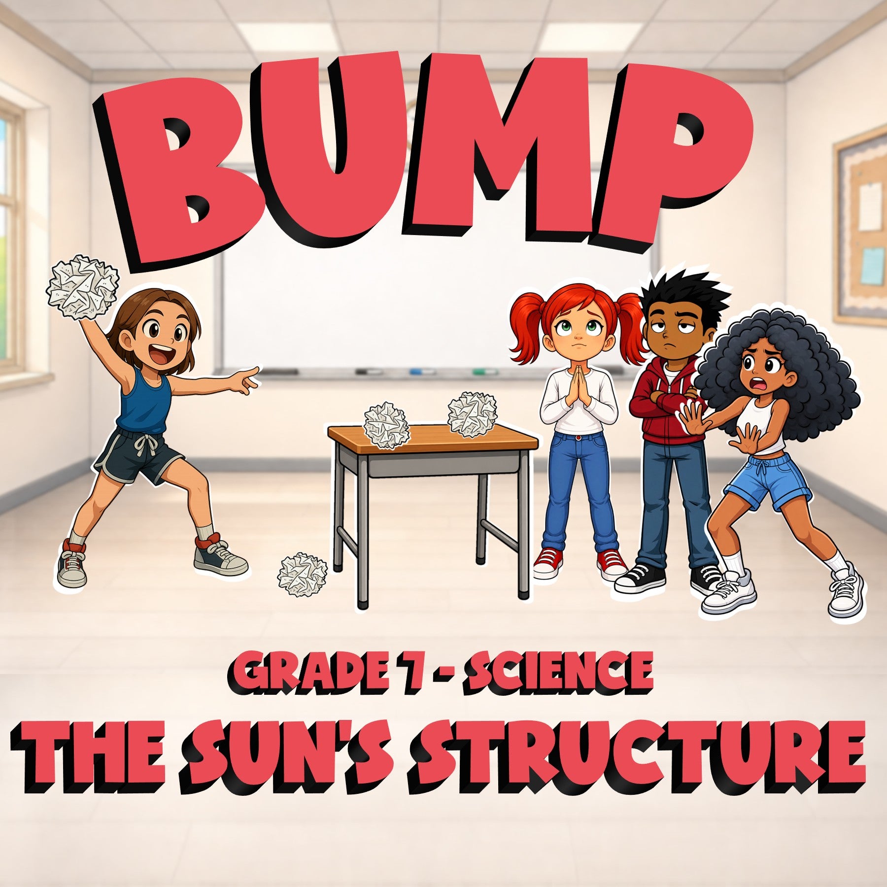 The Sun’s Structure BUMP Science Game - No Prep Grade 7 Review Activity