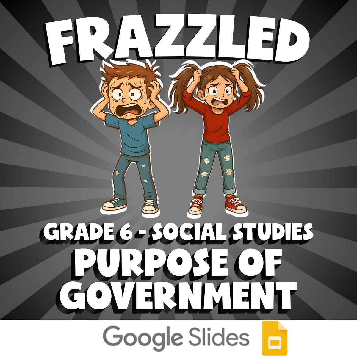 Purpose of Government FRAZZLED Socials Game - No Prep Grade 6 Review Activity