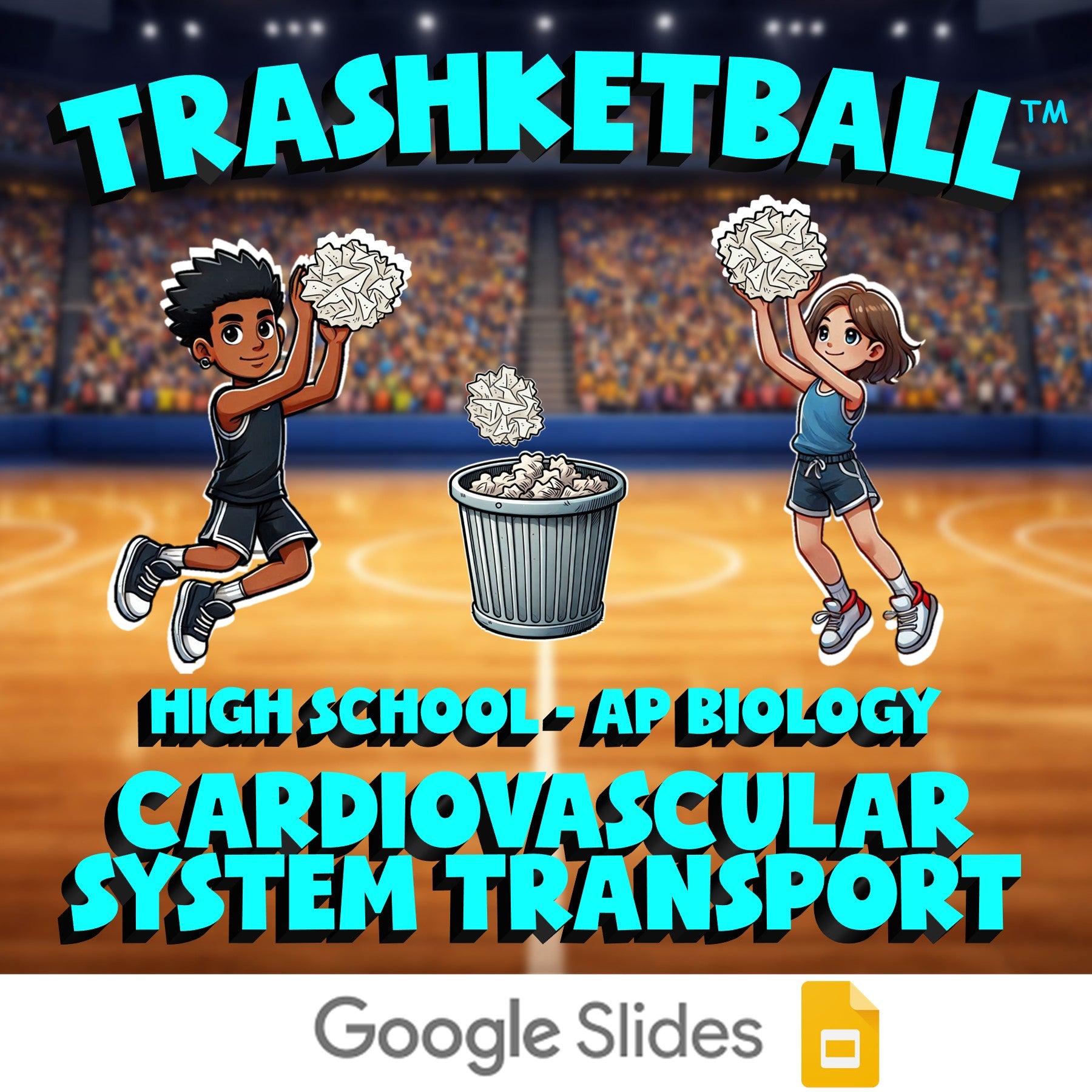 Cardiovascular System Transport TRASHKETBALL Science Game - No Prep AP Biology