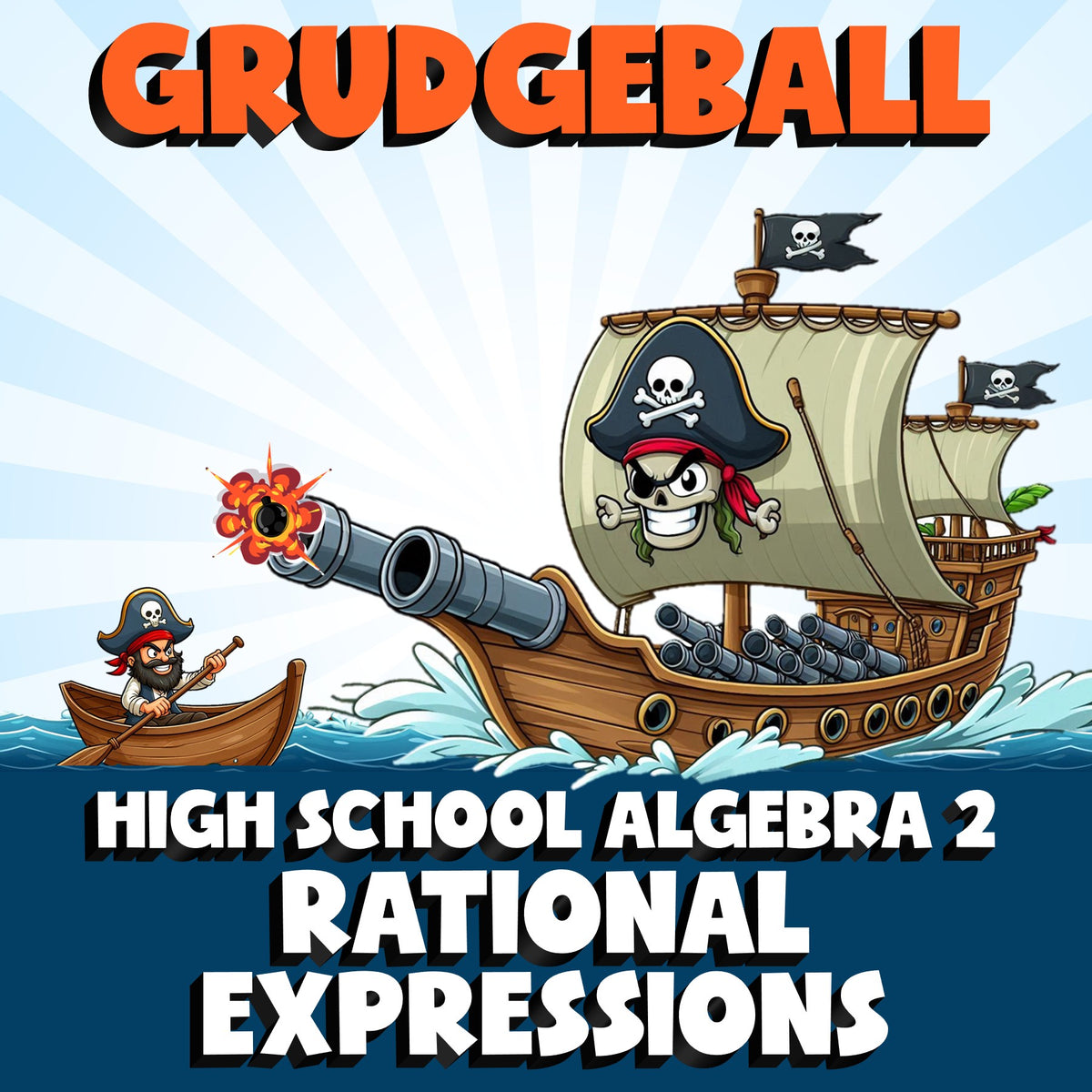 Rational Expressions GRUDGEBALL Math Game - No Prep Algebra 2 Review Activity
