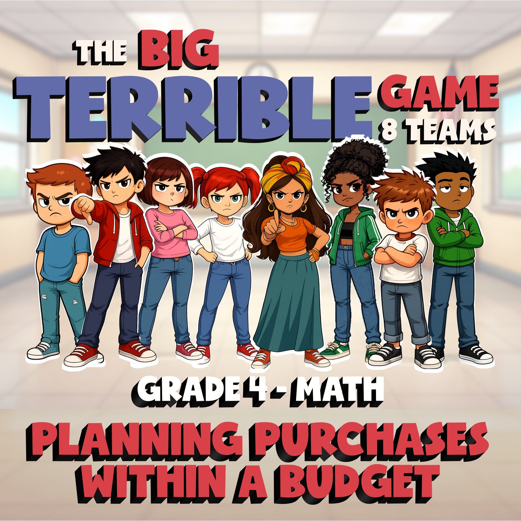 Planning Purchases Within a Budget BIG TERRIBLE GAME - Grade 4 Math Review