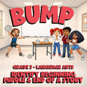 Identify Beginning Middle & End of a Story BUMP ELA Game - No Prep Grade 3