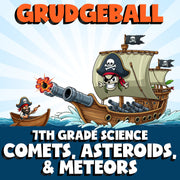 Comets, Asteroids, & Meteors GRUDGEBALL Science Game - No Prep Grade 7 Review
