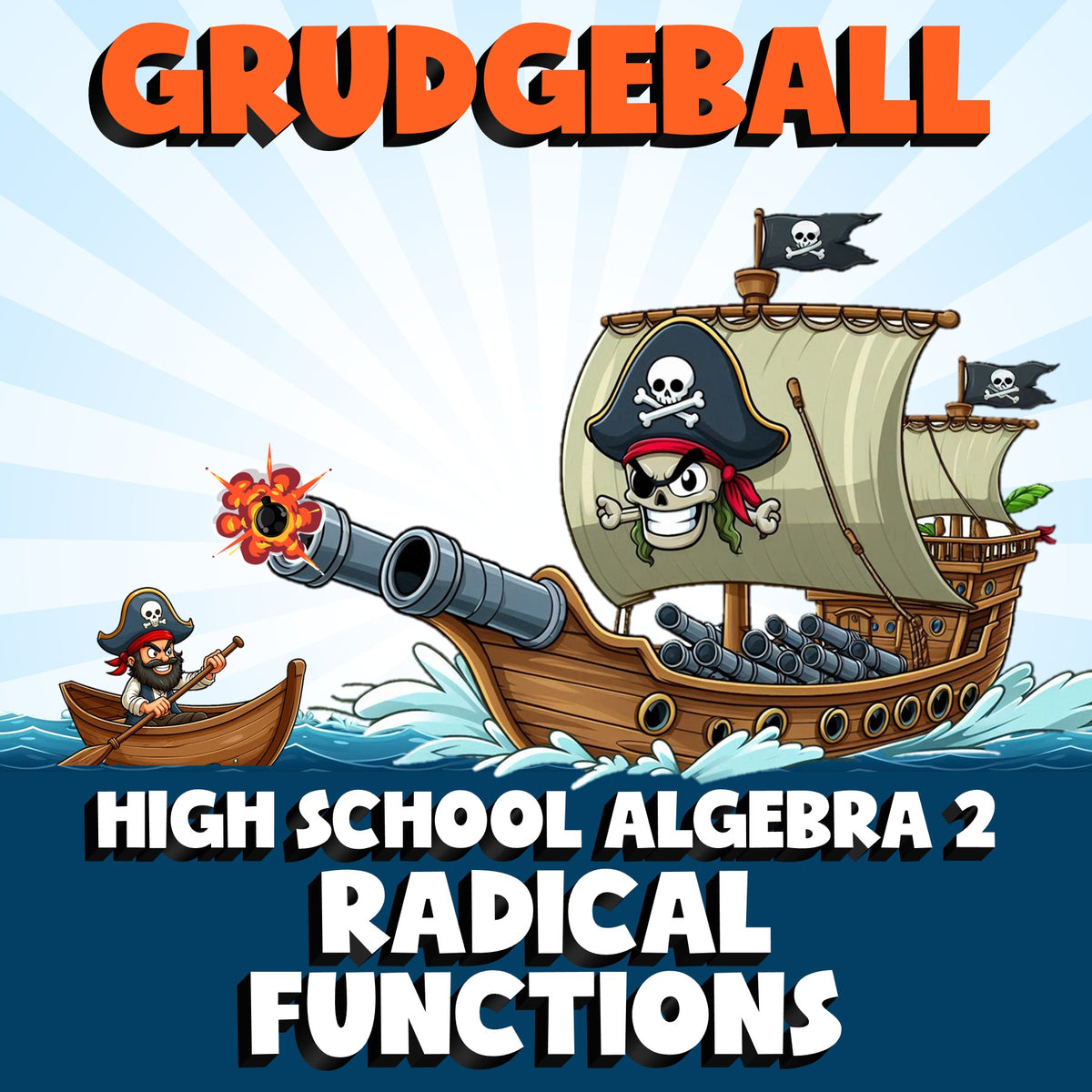 Radical Functions GRUDGEBALL Math Game - No Prep Algebra 2 Review Activity