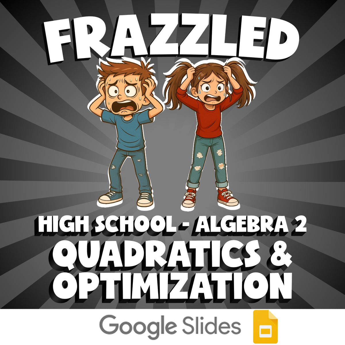 Quadratics & Optimization FRAZZLED Math Game - No Prep Algebra 2 Review Activity
