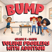 Volume Problems with Addition BUMP Math Game - No Prep Grade 5 Review Activity
