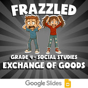 Exchange of Goods FRAZZLED Socials Game - No Prep Grade 4 Review Activity
