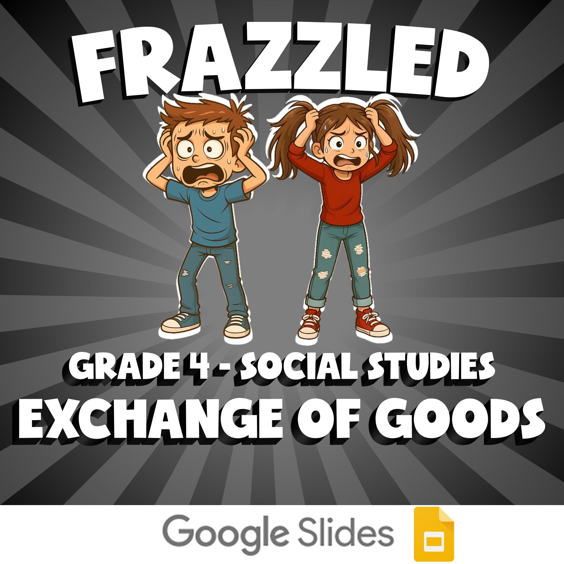 Exchange of Goods FRAZZLED Socials Game - No Prep Grade 4 Review Activity