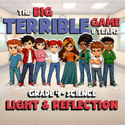 Light & Reflection BIG TERRIBLE GAME - No Prep Grade 4 Science Review Activity